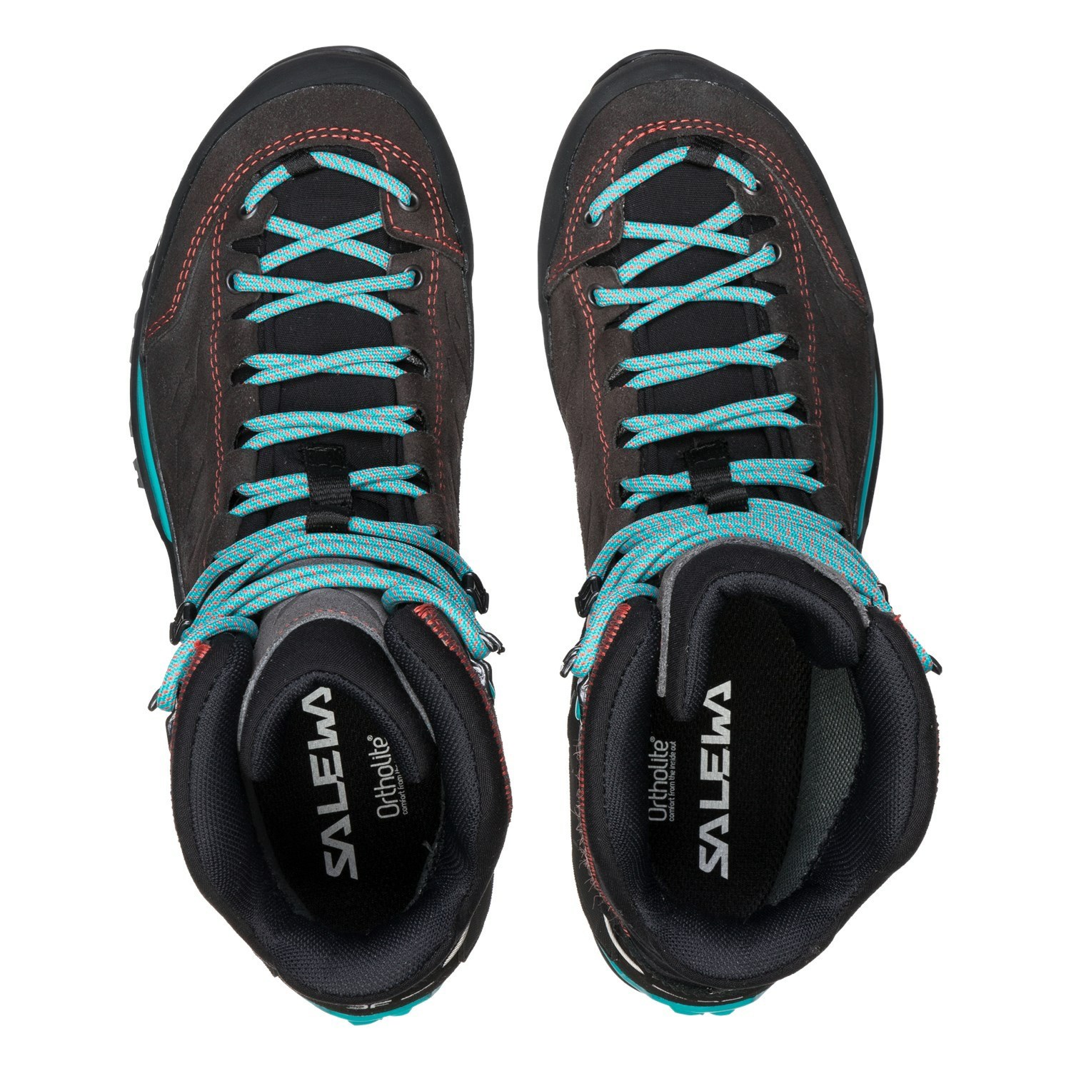 Női Salewa Mountain Trainer Mid GORE-TEX® Túrabakancs Fekete Kék | 3460-PDKSI