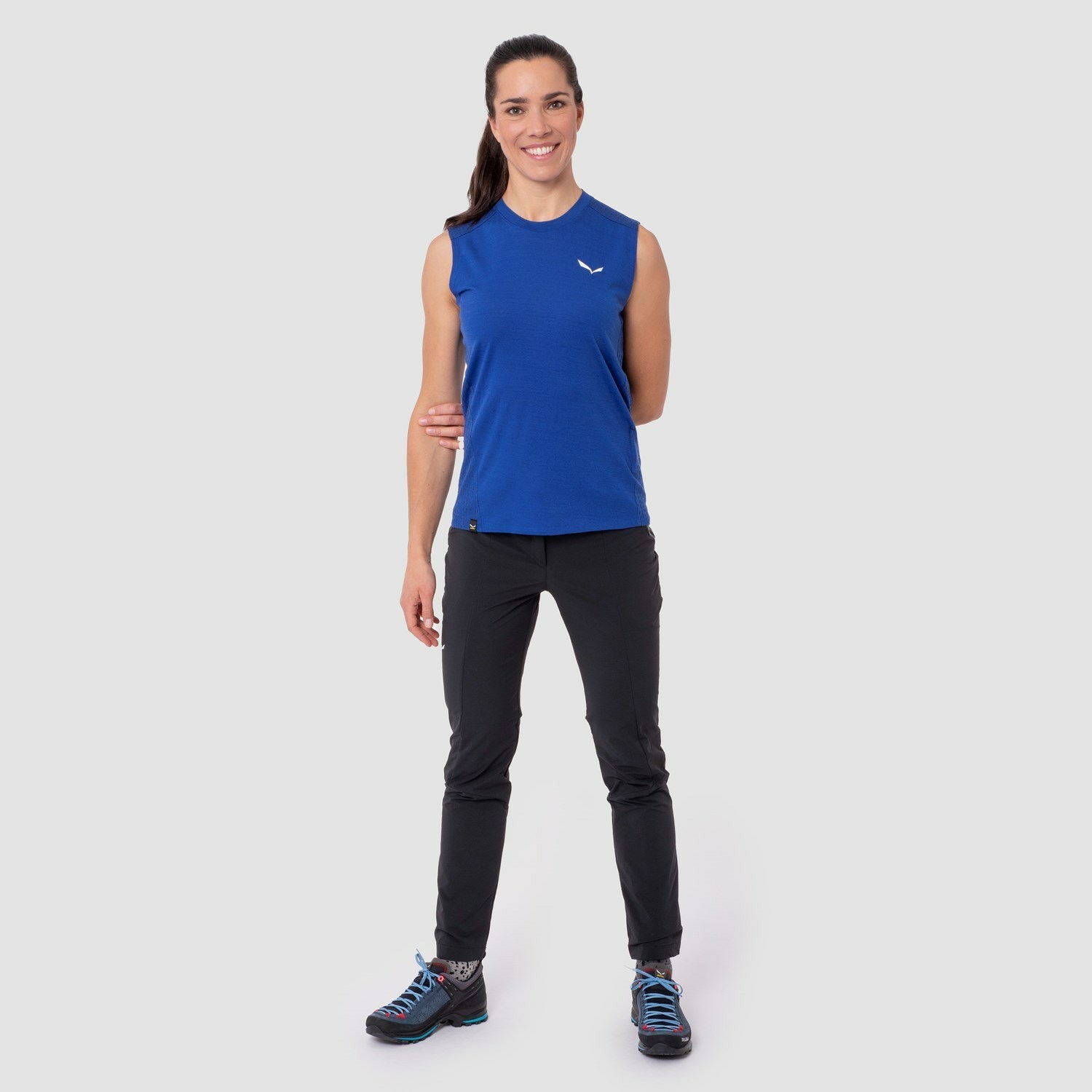 Női Salewa Pure Salamander Merino Tanktop Pólók Kék | 5293-OSRGL