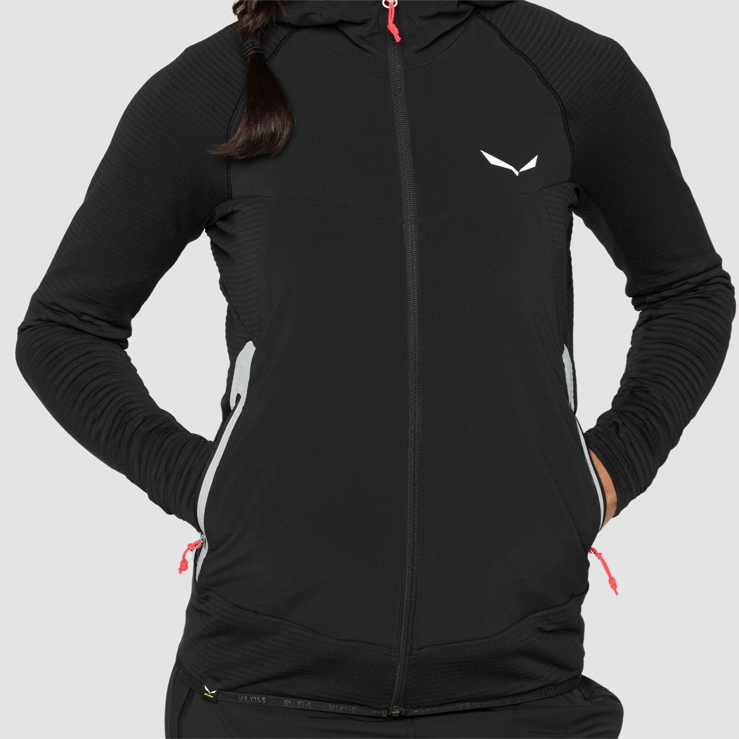 Női Salewa Rolle Polarlite Responsive Softshell Kabát Fekete | 7204-RIZHS