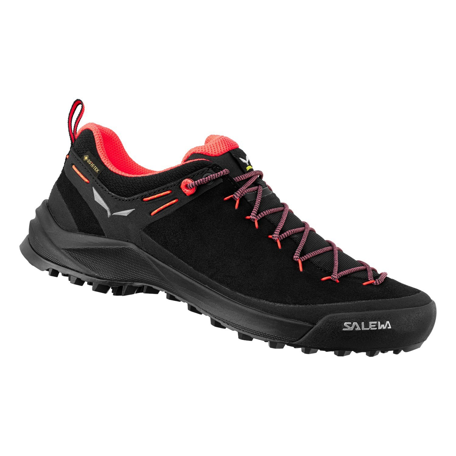 Női Salewa WILDFIRE LEATHER WOSHOE Túracipő Fekete | 4068-EOXNH