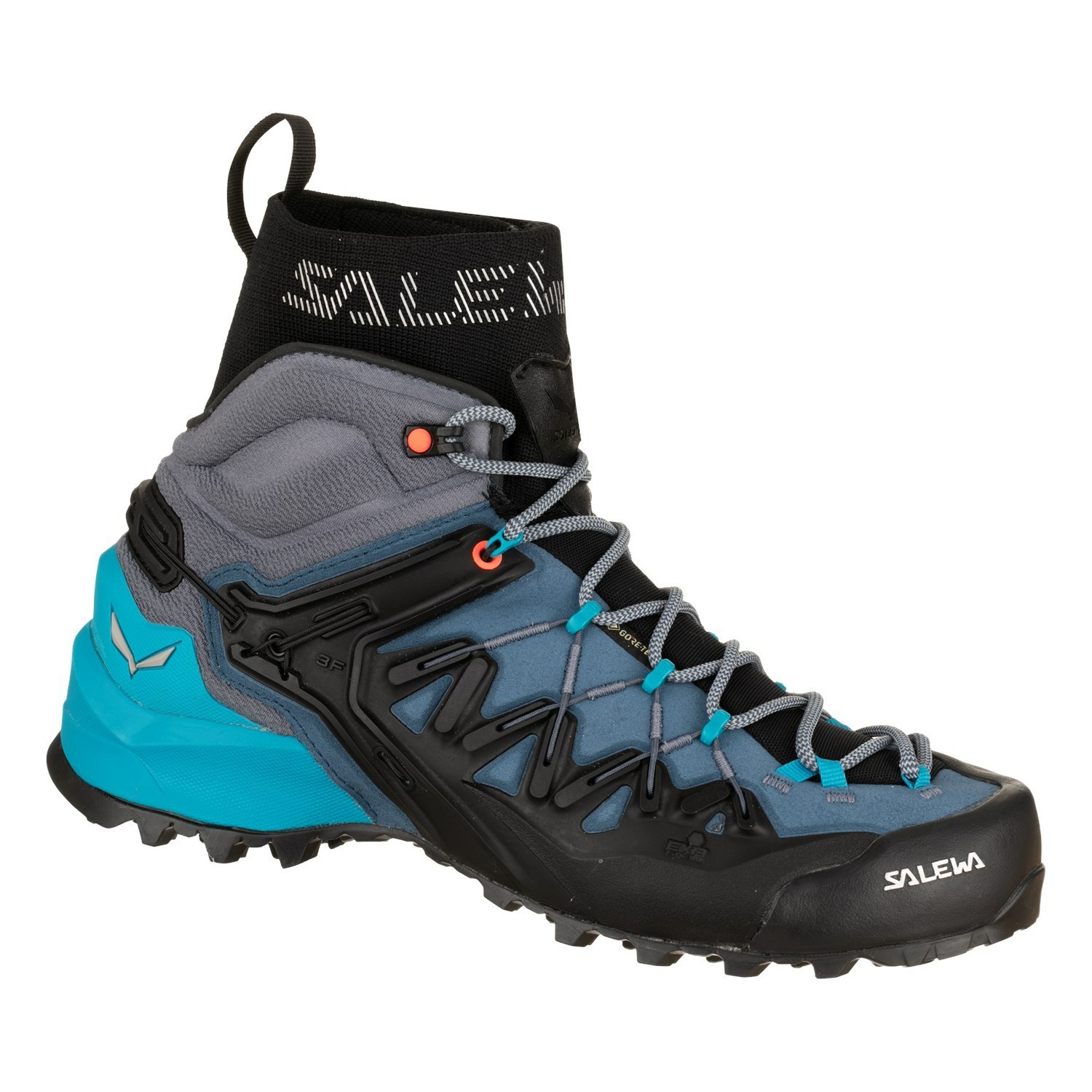 Női Salewa Wildfire Edge Mid GORE-TEX® Túracipő Kék Fekete | 3908-RXLPQ