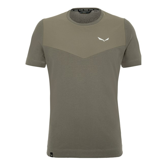 Férfi Salewa Alpine Hemp T-Shirt Rövid Ujjú Ing Barna | 6150-EVCJO