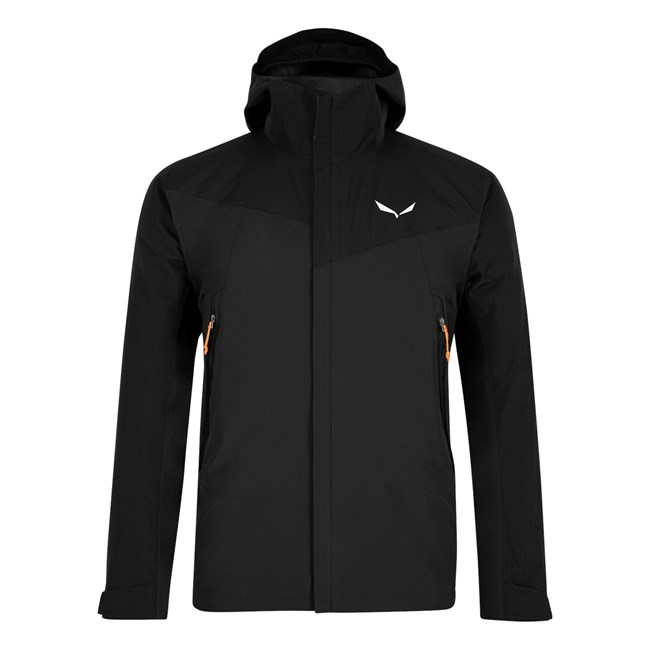 Férfi Salewa Moiazza GORE-TEX® Hardshell Kabát Fekete | 8216-DXETZ