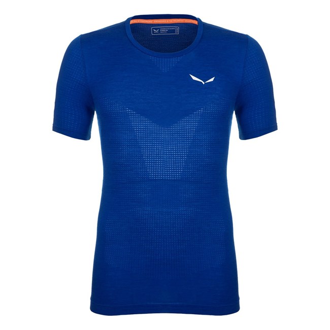 Férfi Salewa Pedroc Merino Responsive Seamless T-Shirt Rövid Ujjú Ing Kék | 2640-NAYBP