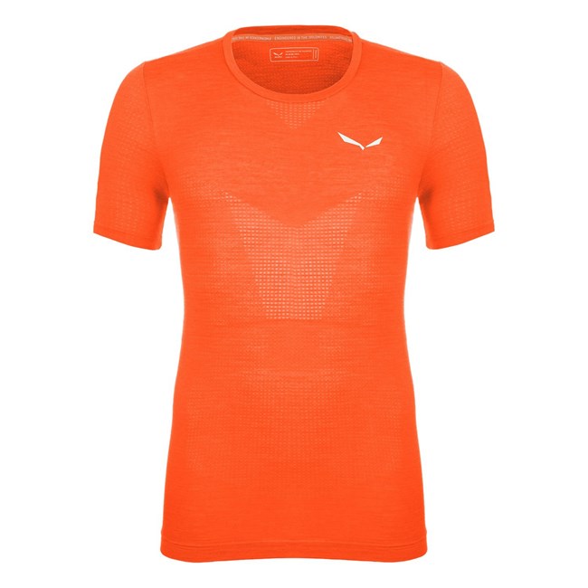 Férfi Salewa Pedroc Merino Responsive Seamless T-Shirt Rövid Ujjú Ing Narancssárga | 7520-IKSBQ