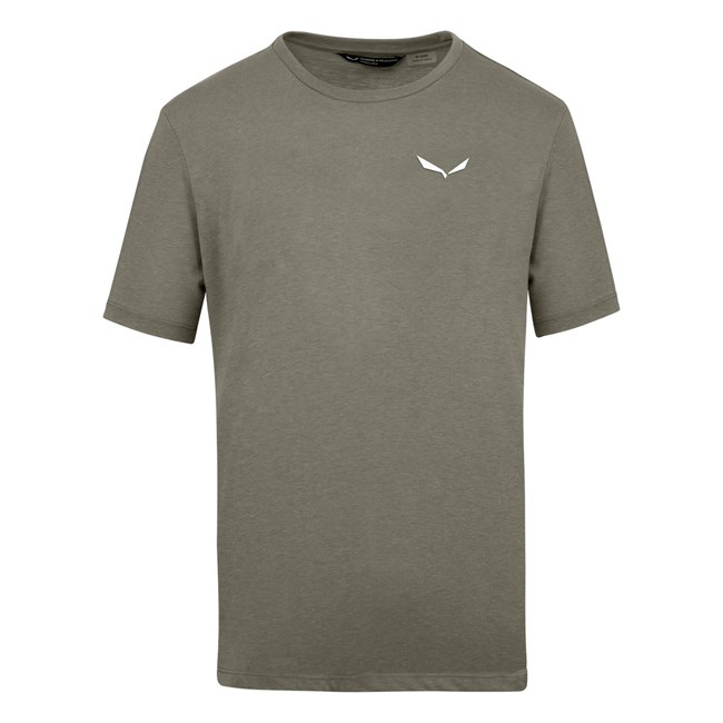 Férfi Salewa Print Dry T-Shirt Rövid Ujjú Ing Barna | 8516-XIGZP