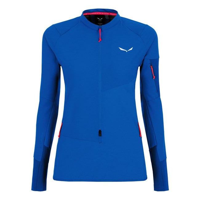 Női Salewa Agner Durastretch Anorak Softshell Kabát Kék | 5389-UHBIT