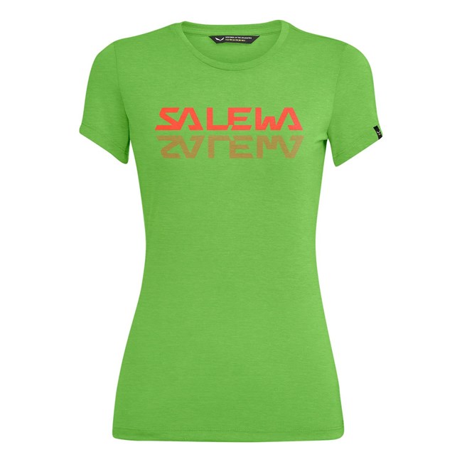 Női Salewa Graphic Dry Pólók Zöld | 8409-SUWFR