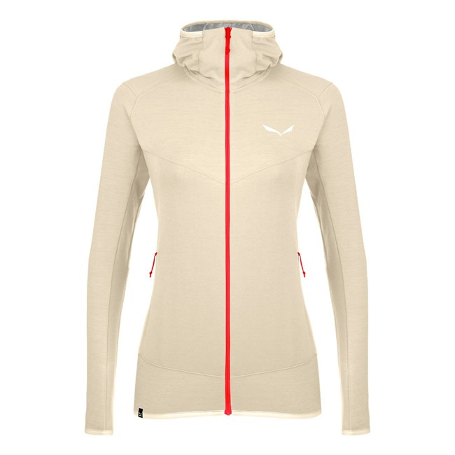 Női Salewa Light Micro Polarlite Full Zip Csuklyás Jacket Kapucnis Pulóver Bézs Narancssárga | 2681-ATFPH