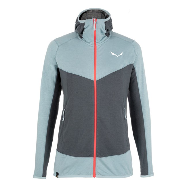 Női Salewa Light Micro Polarlite Full Zip Csuklyás Jacket Kapucnis Pulóver Kék Szürke | 5864-QHREN