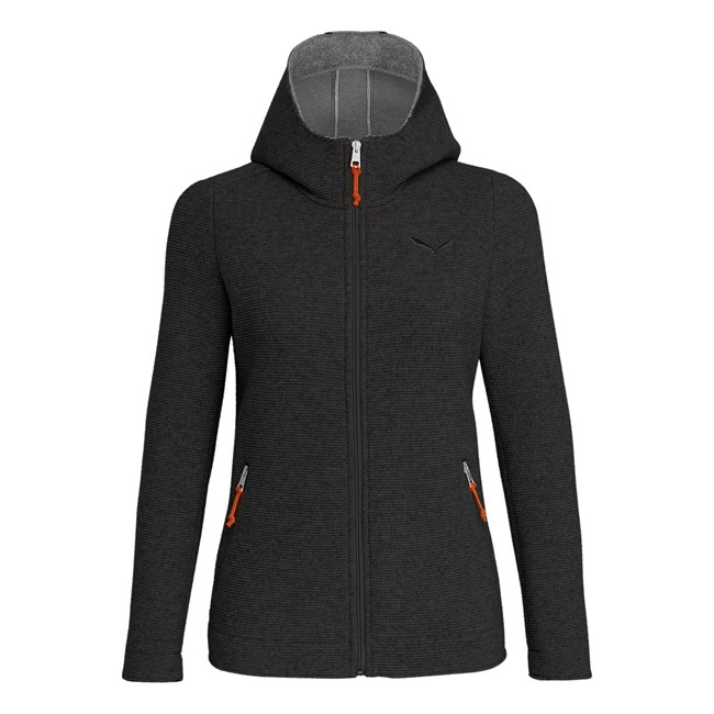 Női Salewa Sarner 2L Wool Csuklyás Jacket Pehelykabát Fekete | 3140-JZOTD